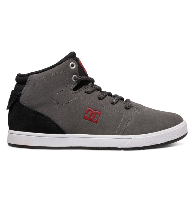 dcshoes, Crisis High - High-Top Shoes, GREY/BLACK/RED (xskr) 0 Crisis High - High-Top Shoes Grey ADBS100111 DC Shoes