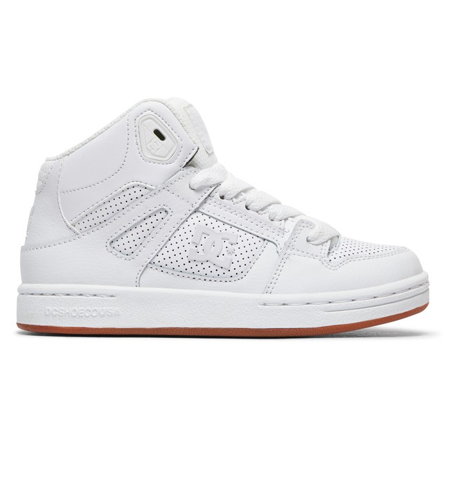 dcshoes, Pure High-Top - High-Top Shoes, WHITE/WHITE/GUM (hwg) 0 Pure High-Top - High-Top Shoes White ADBS100242 DC Shoes