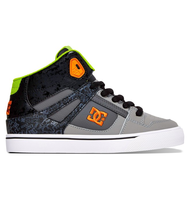 dcshoes, Kid's 4-7 Spartan SE High-Top Shoes, BLACK/GREEN PRINT (0bg) 0 Kid's 4-7 Spartan SE High-Top Shoes ADBS300012 DC Shoes
