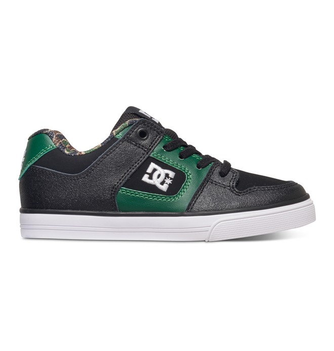 dcshoes, Pure Elastic SE - Slip-On Lace-Look Shoes, BLACK/GREEN (bgn) 0 Pure Elastic SE - Slip-On Lace-Look Shoes ADBS300223 DC Shoes