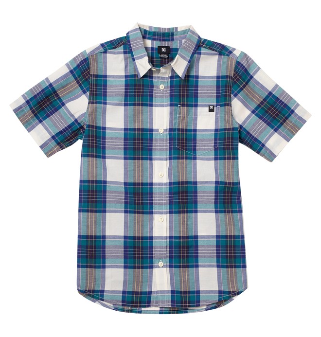 dcshoes, Boy's 8-16 Arcade SS Tee, WHITE PLAID (wbn1) 0 Boy's 8-16 Arcade SS Tee ADBWT00026 DC Shoes