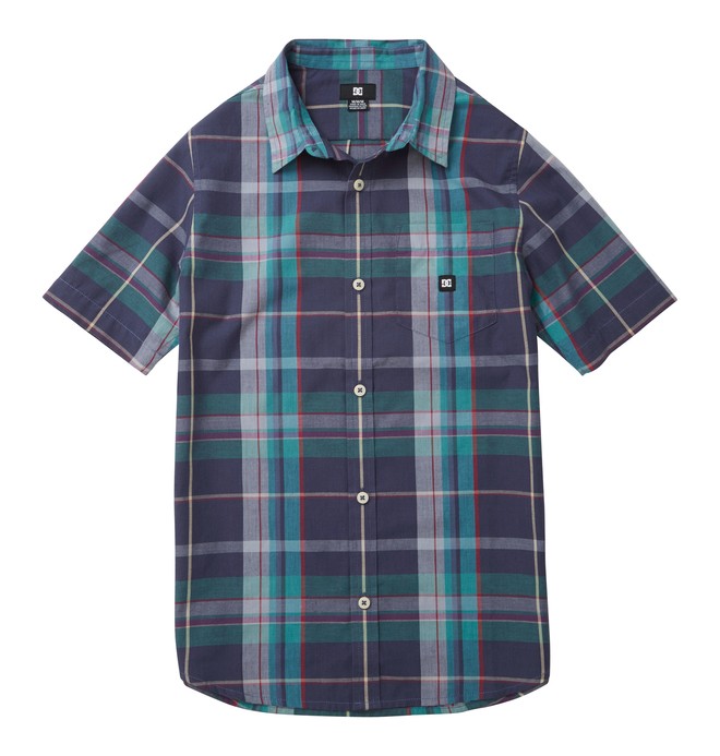 dcshoes, Boy's Booker SS Shirt, DC NAVY PLAID (btl1) 0 Boy's Booker SS Shirt ADBWT00031 DC Shoes