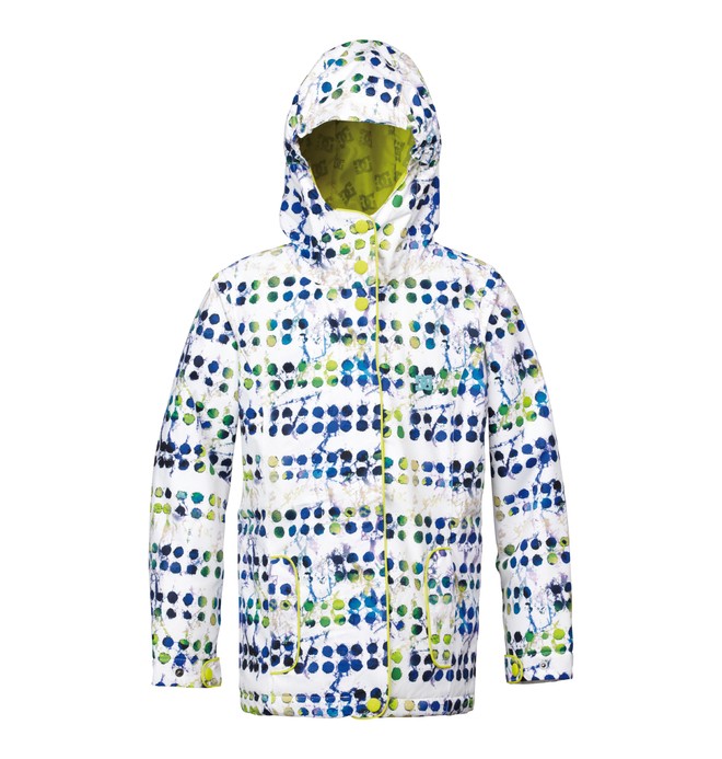 dcshoes, Girl's Data Snowboard Jacket, DOTS (wbb7) 0 Girl's Data Snowboard Jacket White ADGTJ00001 DC Shoes