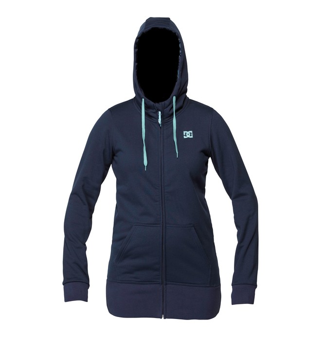 dcshoes, Women's Zooey Zip Hoodie, DRESS BLUE (btk0) 0 Women's Zooey Zip Hoodie Blue ADJFT00030 DC Shoes