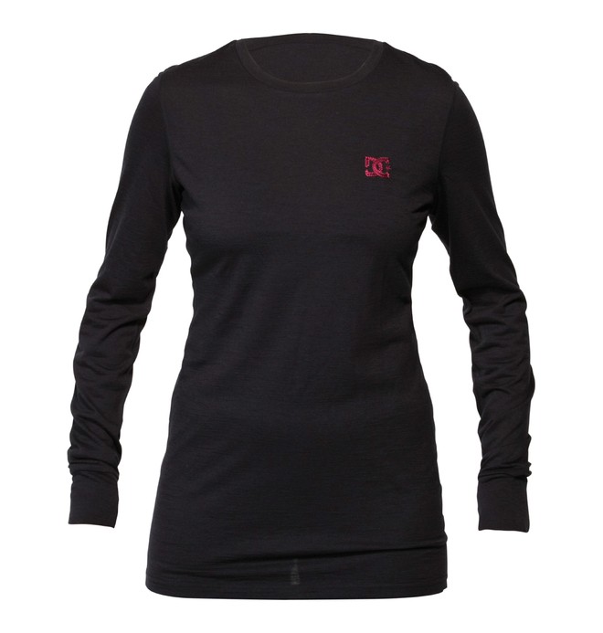 dcshoes, Women's Comfy Base Layer Long Sleve Tee, BLACK (blk) 0 Women's Comfy Base Layer Long Sleve Tee ADJKT00023 DC Shoes