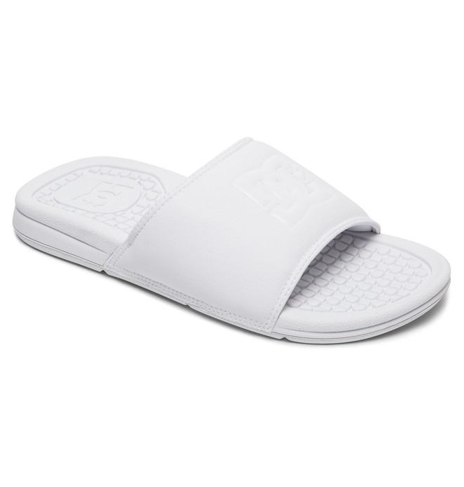 dcshoes, Bolsa SE - Leather Slider Sandals, WHITE/WHITE/WHITE (xwww) 0 Bolsa SE - Leather Slider Sandals White ADJL100008 DC Shoes