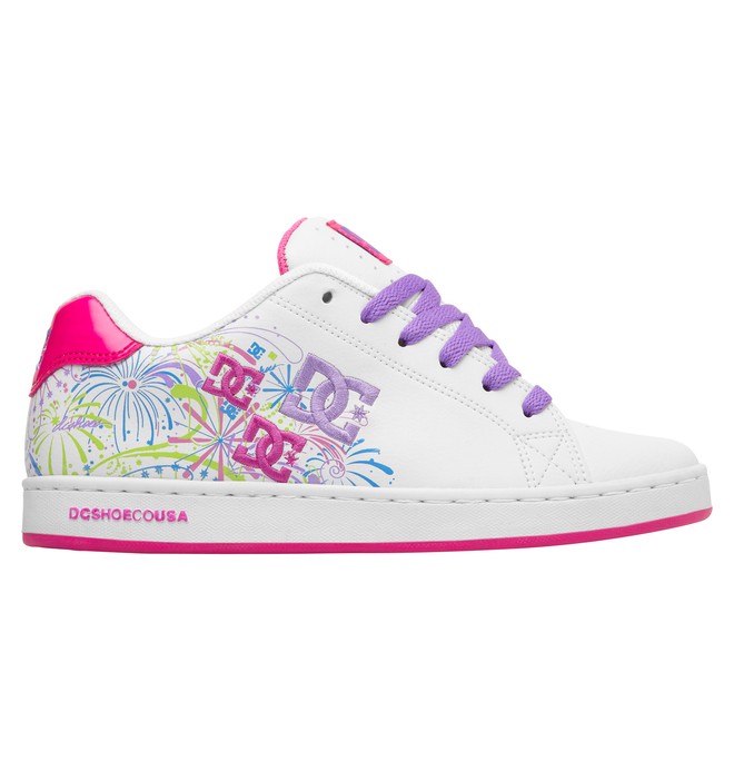 dcshoes, Women's Pixie Fireworks Shoes, WHITE/FLUORESCENT/PI (hfp) 0 Women's Pixie Fireworks Shoes White ADJS100003 DC Shoes