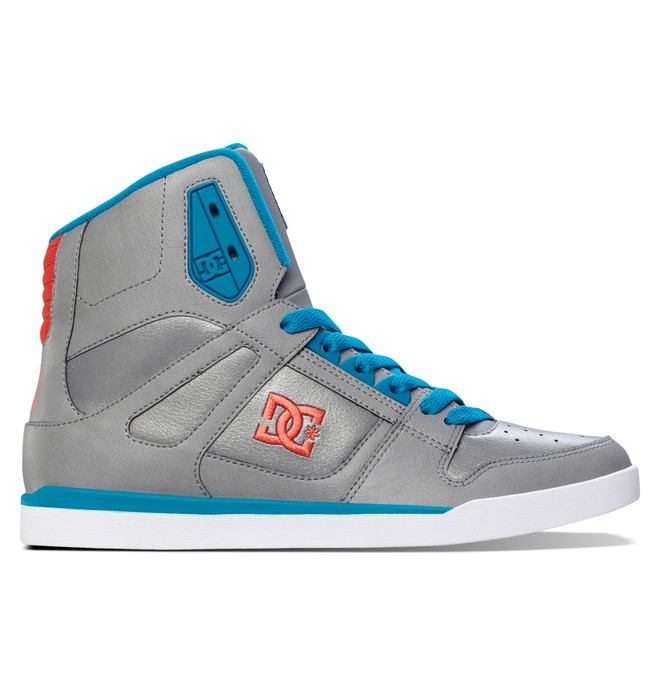 dcshoes, Women's Rebound Slim High Top Shoe, GREY (gry) 0 Women's Rebound Slim High Top Shoe Grey ADJS100051 DC Shoes