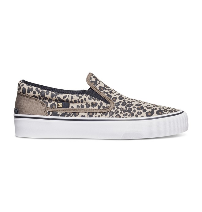 dcshoes, Trase Printed - Slip-On Shoes, LEOPARD PRINT (lep) 0 Trase Printed - Slip-On Shoes Orange ADJS300099 DC Shoes