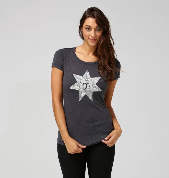 dcshoes, Women's Starfold Tee, DARK SHADOW (dsd) 0 Women's Starfold Tee ADJZT00009 DC Shoes