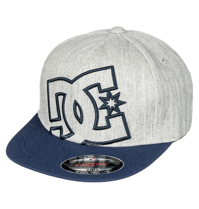 dcshoes, Kid's 2-7 Ya Heard Flexfit Hat, DARK INDIGO/HEATHER GREY (xbbs) 0 Kid's 2-7 Ya Heard Flexfit Hat Blue ADKHA03001 DC Shoes