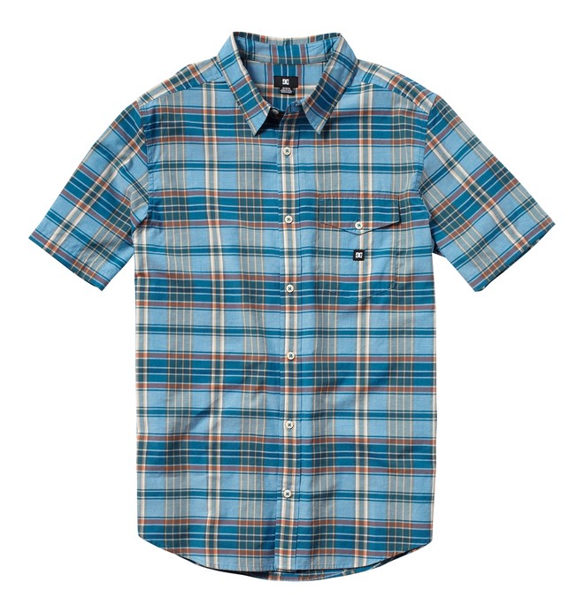 dcshoes, Kid's Dignan Short Sleeve Shirt, MARINE BLUE (mrn) 0 Kid's Dignan Short Sleeve Shirt ADKWT00000 DC Shoes