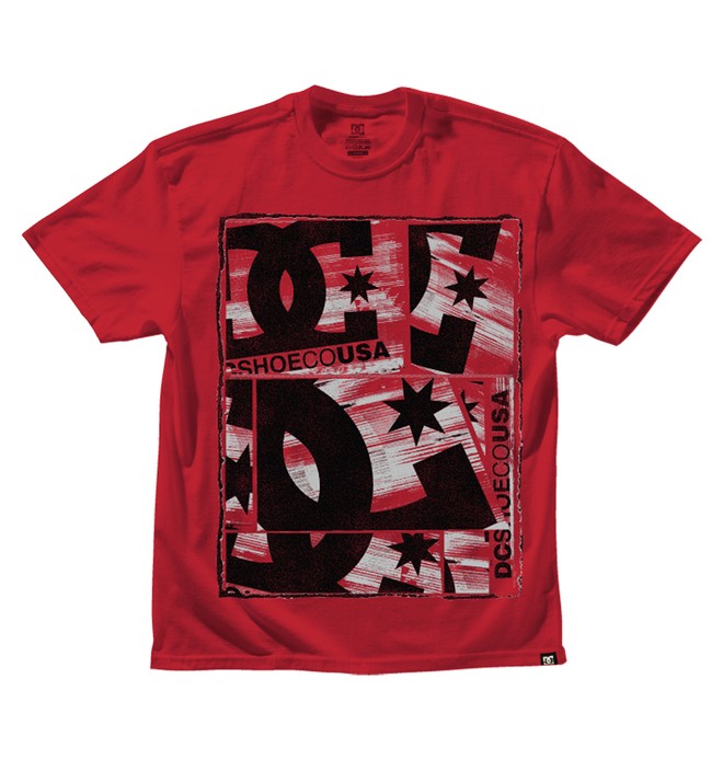 dcshoes, Kid's Shadowburn Tee, ATHLETIC RED (ath) 0 Kid's Shadowburn Tee ADKZT00005 DC Shoes