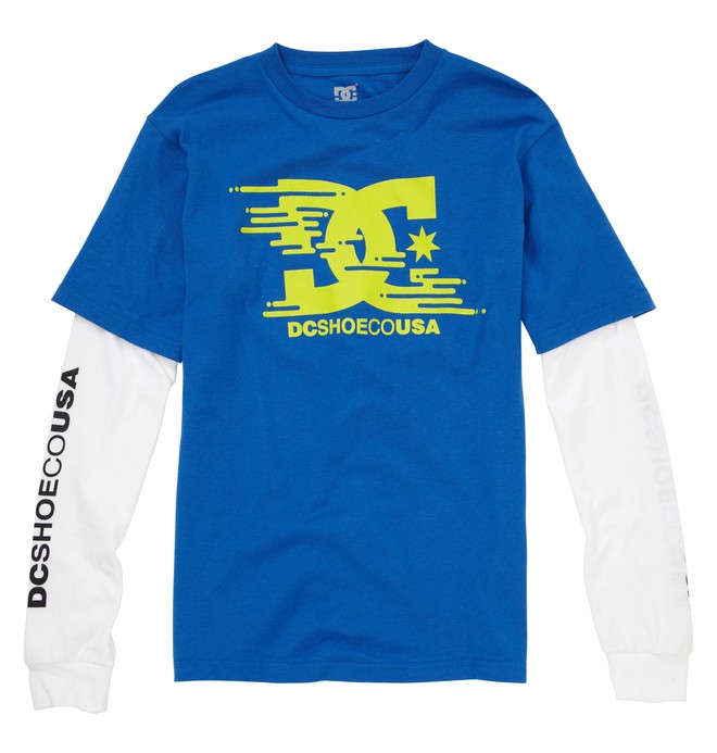 dcshoes, Kid's Slider 2Fer Tee, ROYAL BLUE (prr0) 0 Kid's Slider 2Fer Tee ADKZT00104 DC Shoes