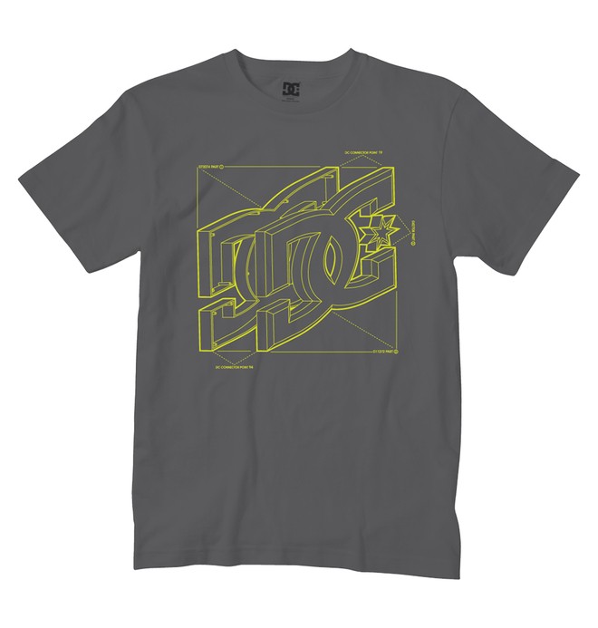 dcshoes, Boy's Schematics Tee, CHARCOAL (krp0) 0 Boy's Schematics Tee ADKZT00111 DC Shoes