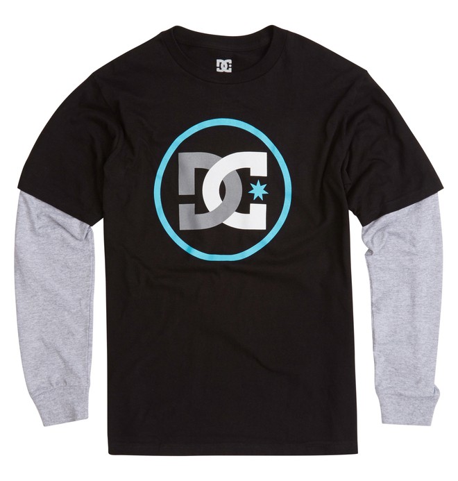 dcshoes, Boy's Track 2Fer Tee, BLACK (kvj0) 0 Boy's Track 2Fer Tee ADKZT00122 DC Shoes