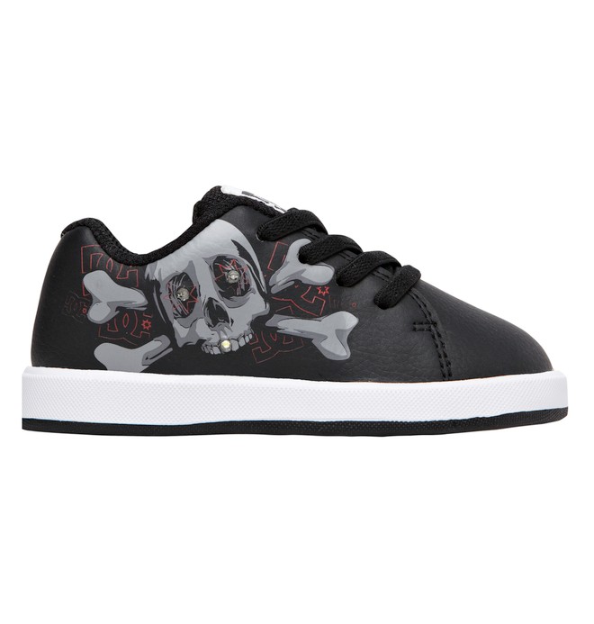dcshoes, Toddler Phos Shoes, BLACK/ATL RED/BLACK (kak) 0 Toddler Phos Shoes Black ADTS100014 DC Shoes