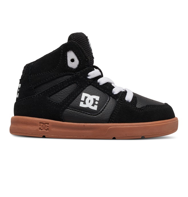 dcshoes, Toddler's Rebound SE UL High-Top Shoes, BLACK/GUM (bgm) 0 Toddler's Rebound SE UL High-Top Shoes Black ADTS700021 DC Shoes