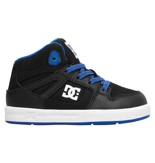 dcshoes, Toddler's Rebound SE UL High-Top Shoes, BLACK/BLUE (bkb) 0 Toddler's Rebound SE UL High-Top Shoes Blue ADTS700021 DC Shoes