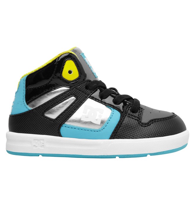 dcshoes, Toddler's Rebound SE UL High-Top Shoes, BLACK/TURQUOISE/M SI (ktm) 0 Toddler's Rebound SE UL High-Top Shoes Blue ADTS700021 DC Shoes
