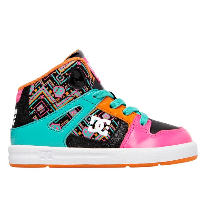 dcshoes, Toddler's Rebound SE UL High-Top Shoes, CRAZY PINK/OCEAN (cpo) 0 Toddler's Rebound SE UL High-Top Shoes Pink ADTS700021 DC Shoes