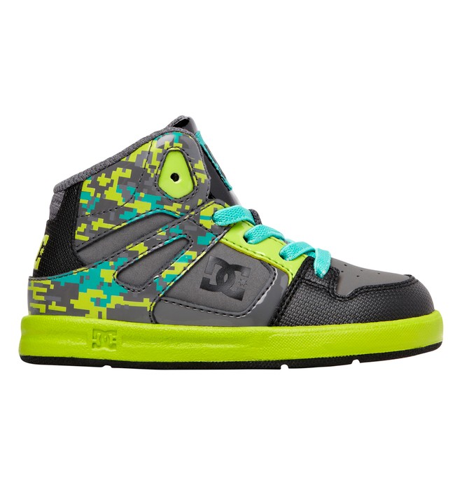 dcshoes, Toddler's Rebound SE UL High-Top Shoes, GREEN/BLACK (gbl) 0 Toddler's Rebound SE UL High-Top Shoes Green ADTS700021 DC Shoes