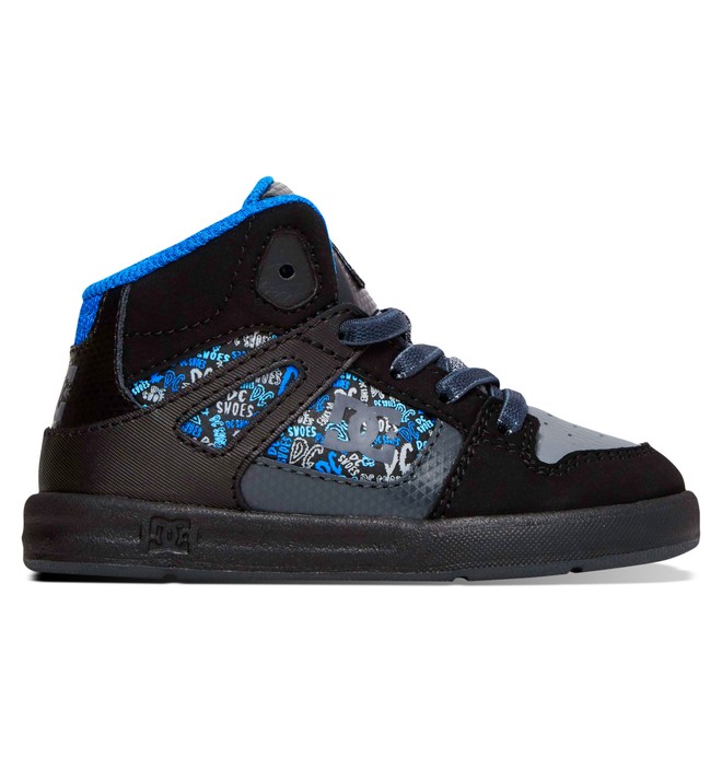 dcshoes, Toddler's Rebound SE UL High-Top Shoes, BLACK/COBALT (kca) 0 Toddler's Rebound SE UL High-Top Shoes Black ADTS700021 DC Shoes
