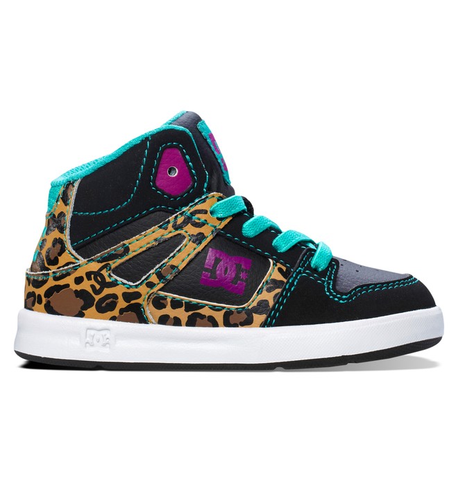 dcshoes, Toddler's Rebound SE UL High-Top Shoes, LEOPARD PRINT (lep) 0 Toddler's Rebound SE UL High-Top Shoes Orange ADTS700021 DC Shoes