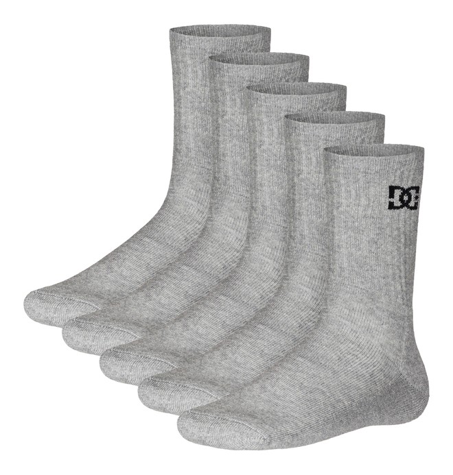 dcshoes, DC Crew 5 Socks, HEATHER GREY (knfh) 0 DC Crew 5 Socks ADYAA00027 DC Shoes