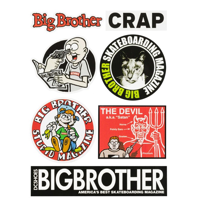 dcshoes, Big Brother - Sticker Pack, ASSORTED (ast) 0 Big Brother - Sticker Pack ADYAA03037 DC Shoes
