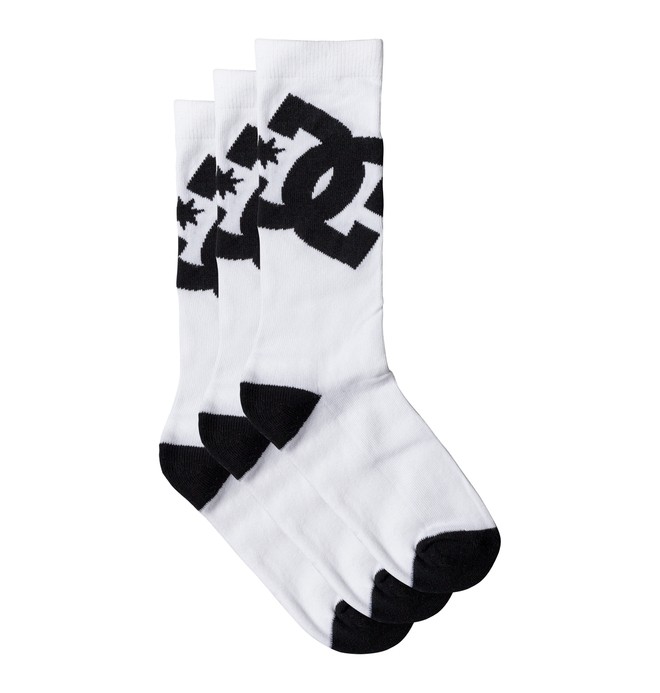 dcshoes, DC 6 - Pack de 3 — Chaussettes, WHITE (wbn0) 0 DC 6 - Pack de 3 — Chaussettes Blanc ADYAA03047 DC Shoes