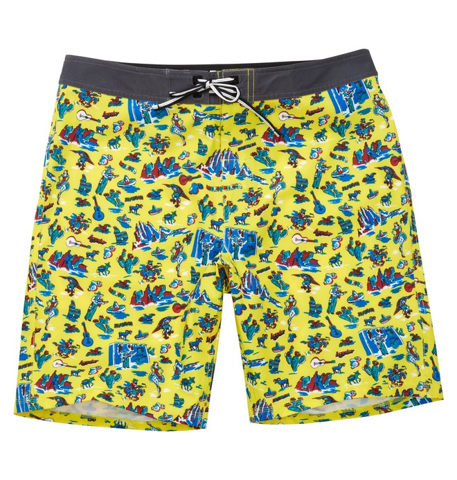 dcshoes, Men's Fiesta Boardshorts, SFTY YLW PRNT (yhj6) 0 Men's Fiesta Boardshorts Yellow ADYBS00062 DC Shoes