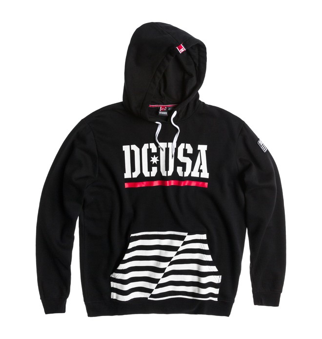 dcshoes, Men's Rob Dyrdek USA Bar PO Hoodie, BLACK (kvj0) 0 Men's Rob Dyrdek USA Bar PO Hoodie ADYFT00095 DC Shoes