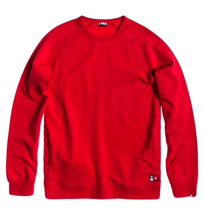 dcshoes, Men's Core Crew Sweatshirt, ATHLETIC RED (rqr0) 0 Men's Core Crew Sweatshirt Red ADYFT00100 DC Shoes
