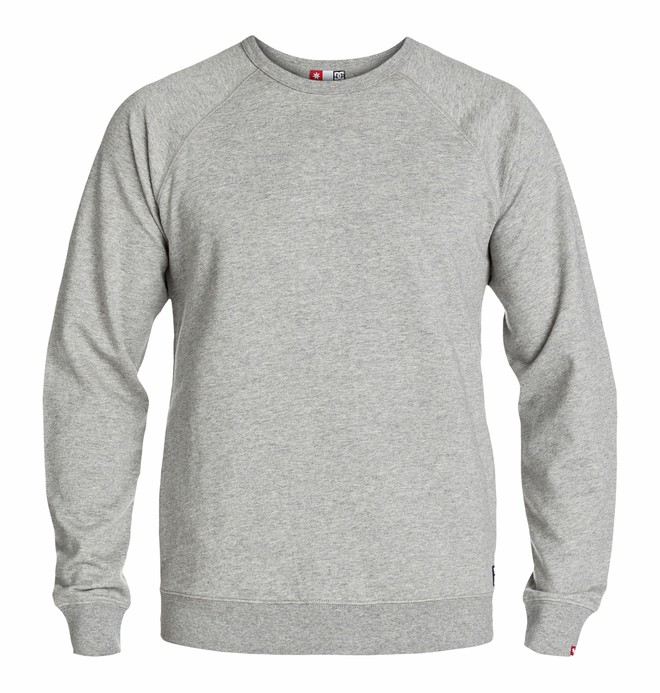 dcshoes, Men's Core Crew Sweatshirt, GREY HEATHER (knfh) 0 Men's Core Crew Sweatshirt Black ADYFT00100 DC Shoes