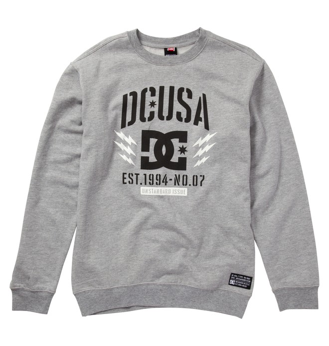 dcshoes, Men's Rob Dyrdek BOLTS CREW Fleece, HEATHER GREY (knfh) 0 Men's Rob Dyrdek BOLTS CREW Fleece ADYFT00152 DC Shoes