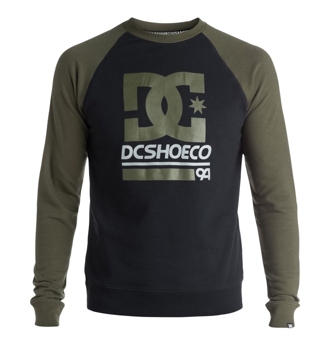 dcshoes, DC Rail Raglan - Sweatshirt, FATIGUE GREEN (cqy0) 0 DC Rail Raglan - Sweatshirt ADYFT03150 DC Shoes