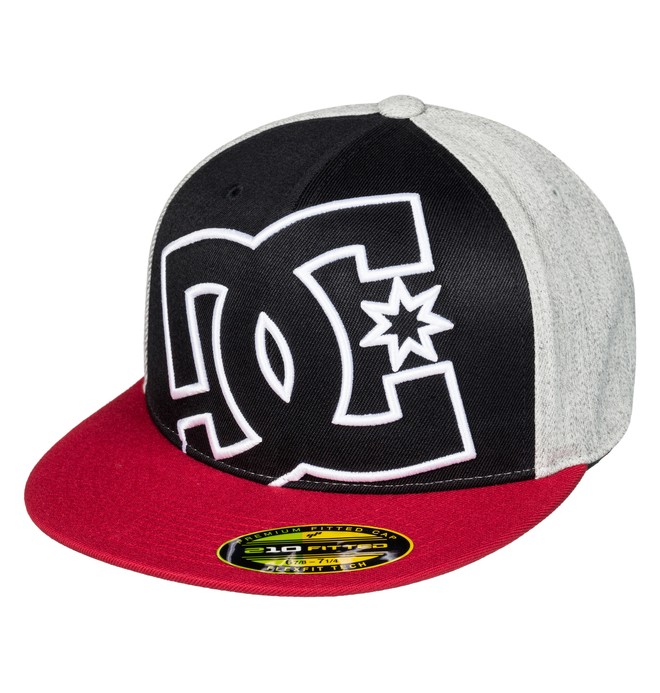 dcshoes, Men's Ya Heard Flexfit Hat, BLACK/ LIGHT HEATHER GREY/ CHI (xksr) 0 Men's Ya Heard Flexfit Hat Black ADYHA00141 DC Shoes