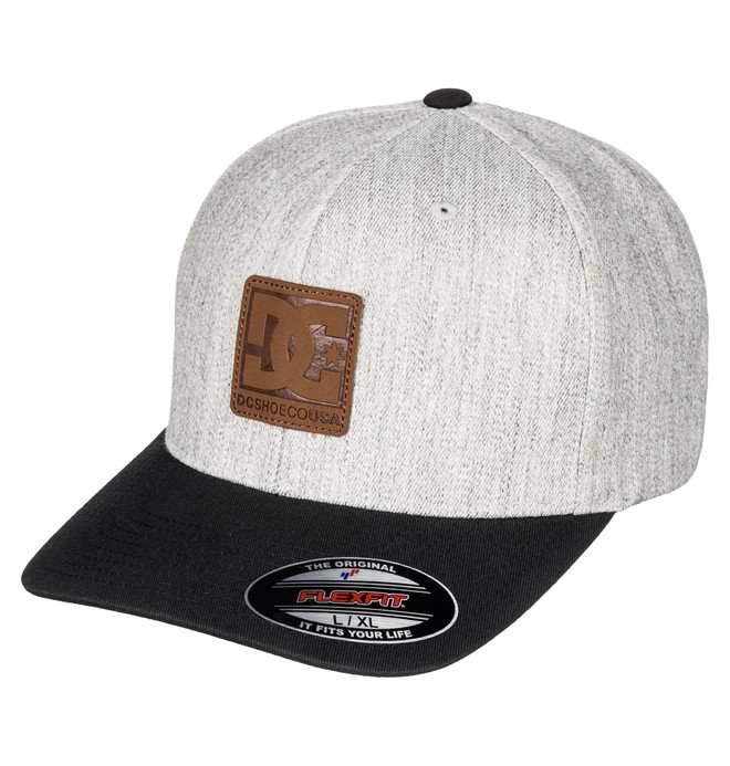 dcshoes, Men's Carvin Flex Flexfit Hat, GREY HEATHER (knfh) 0 Men's Carvin Flex Flexfit Hat ADYHA03429 DC Shoes