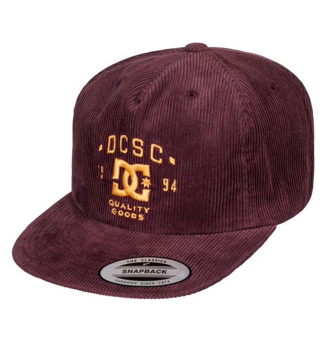 dcshoes, Men's Cordbank Snapback Hat, WINDSOR WINE (rsr0) 0 Men's Cordbank Snapback Hat Red ADYHA03430 DC Shoes