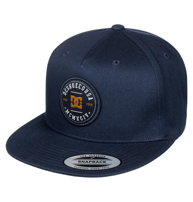 dcshoes, Men's Simple Sam Snapback Hat, DARK INDIGO (byj0) 0 Men's Simple Sam Snapback Hat Blue ADYHA03517 DC Shoes