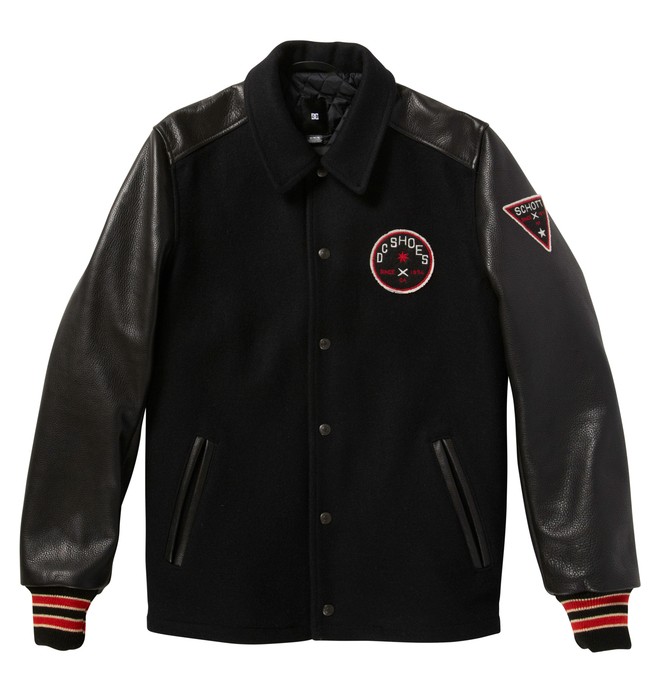 dcshoes, Men's Schott Varsity Jacket, BLACK (kvj0) 0 Men's Schott Varsity Jacket ADYJK00033 DC Shoes