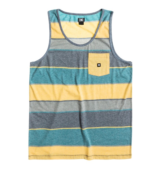 dcshoes, Men's Peabody Tank, YELLOWSTONE STRIPE (yld3) 0 Men's Peabody Tank Yellow ADYKT00187 DC Shoes