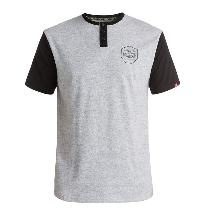 dcshoes, 7 Strikes - Short Sleeve Henley, HEATHER GREY (knfh) 0 7 Strikes - Short Sleeve Henley ADYKT03091 DC Shoes