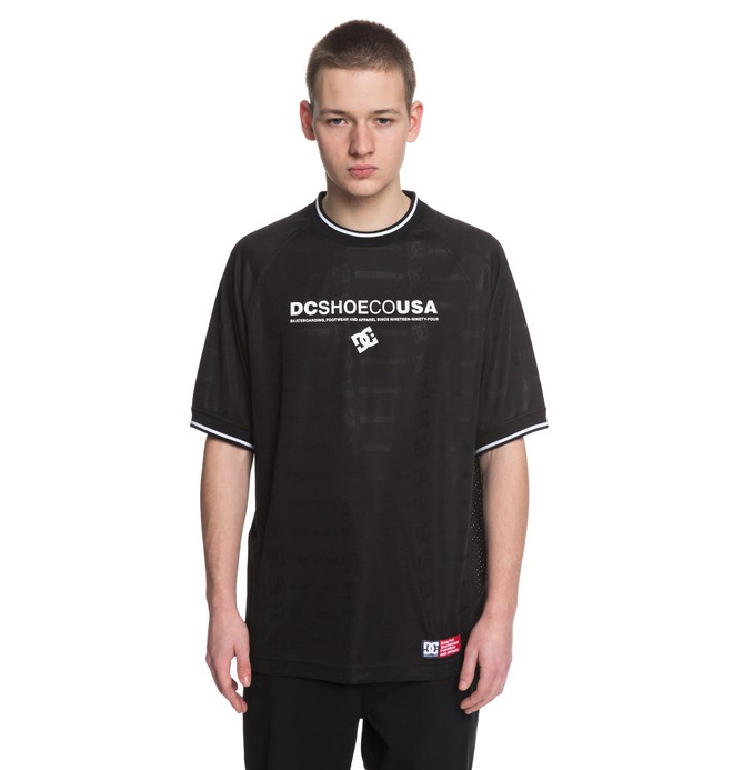 dcshoes, Men's Wes Soccer Jersey, BLACK (kvj0) 0 Men's Wes Soccer Jersey Black ADYKT03108 DC Shoes