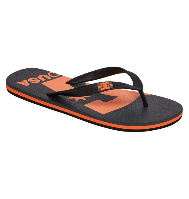 dcshoes, Men's Spray Logo Sandals, GREY/ORANGE (go6) 0 Men's Spray Logo Sandals Grey ADYL100006 DC Shoes