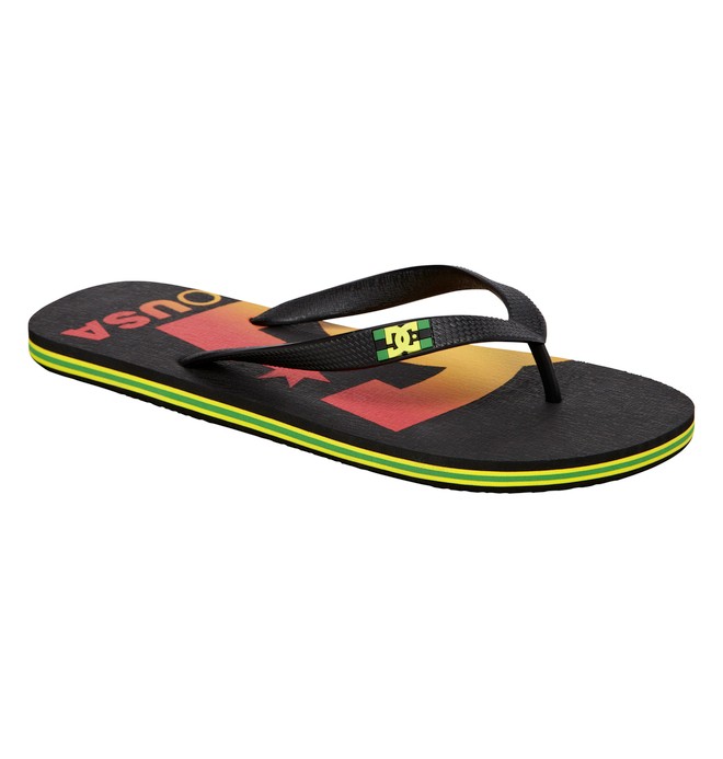 dcshoes, Men's Spray Logo Sandals, RASTA GRADIENT (9rg) 0 Men's Spray Logo Sandals ADYL100006 DC Shoes