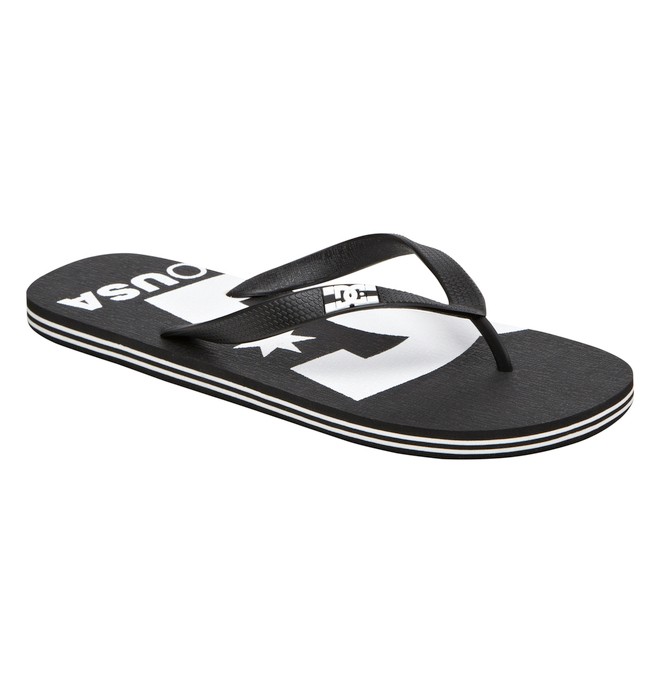 dcshoes, Men's Spray Logo Sandals, BLACK/WHITE (bkw) 0 Men's Spray Logo Sandals Black ADYL100006 DC Shoes