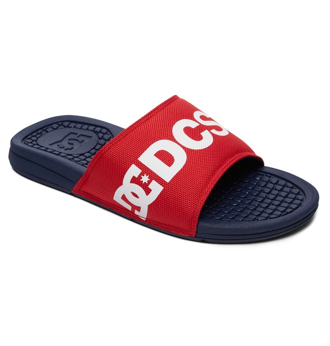 dcshoes, Men's Bolsa SP Slider Sandals, DC NAVY/ATH RED (nyr) 0 Men's Bolsa SP Slider Sandals Blue ADYL100032 DC Shoes