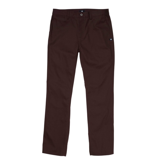 dcshoes, Men's DC Worker Straight Fit Pant, DARK BROWN (dbr) 0 Men's DC Worker Straight Fit Pant Brown ADYNP00001 DC Shoes
